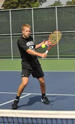 Junior Tobias Reitz contributed to wins at No. 2 doubles and No. 3 singles Friday at Harvard.