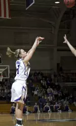 Beth Marshall sunk three triples Sunday afternoon against Wisconsin.