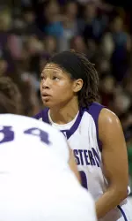 Meshia Reed scored a team-high 13 points against Wisconsin Sunday.