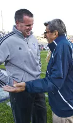 Pat Fitzgerald talked about his meeting with Joe Paterno in his weekly Monday press conference.