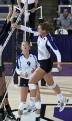 Kathryn Chrystal put down a career-high 10 kills and five block assists against Wisconsin.