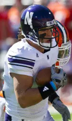 Jeremy Ebert caught three touchdowns against Illinois on Saturday, bringing his career total to 15.