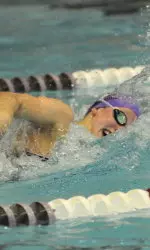 Marybeth Hall won the 100 free Saturday by more than 1.5 seconds with a season-best time.