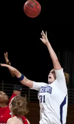 Dannielle Diamant recorded her first double-double of the season with 18 points and a game-high 10 rebounds.