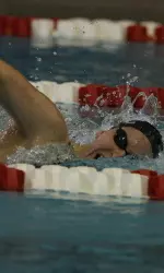 Meredith King ran away with a win in the 500 free Friday night at the TYR Invitational.