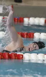 Erin Sosdian won the 1,650 free Sunday with a career-best time, then jumped right back in the pool and was NU's top finisher in the 200 back.