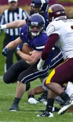 Jacob Schmidt, one of 25 seniors being honored on Saturday, averaged 5.3 yards per carry vs. Minnesota last weekend.