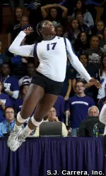 Yewande Akanbi hammered down a career-high 20 kills in a win over No. 2 Nebraska on Saturday, Nov. 26