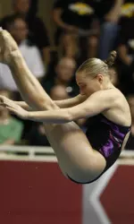 Junior Felicitas Lenz swept both boards against a traditionally strong diving program Saturday at Purdue.