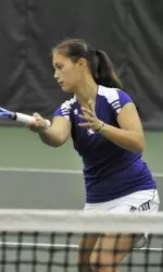 Nida Hamilton, an All-American doubles player in 2011, reached the semifinals of the ITA National Indoor Championships.