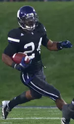 Redshirt freshman safety Ibraheim Campbell is pictured here after one of his two interceptions vs. Michigan on Oct. 8.