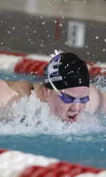 Senior Meghan Cavanaugh won two individual races Friday night.