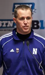 Pat Fitzgerald talked to the media about NU's bid to the Meineke Car Care Bowl of Texas.