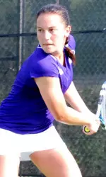Sophomore Linda Abu Mushrefova was a winner at No. 1 doubles and No. 6 singles for NU on Friday night.