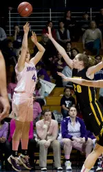 Kendall Hackney recorded 17 points and six rebounds against Iowa Sunday.