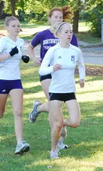 Freshman Lexie Goldsmith (right) was the fourth finisher among USA runners at the 2011 NACAC Championships Saturday.