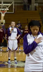 Sophomore Kendall Hackney paid tribute to the seniors with her stirring rendition of the National Anthem.