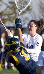Kelly Rich recorded a hat trick in NU's 19-8 win over Cal and now has eight goals in her young career.