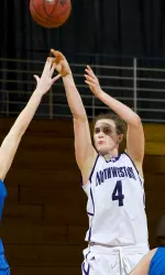 Kendall Hackney led NU with 21 points on 9-of-12 shooting from the field.