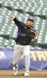 Chris Lashmet had four hits in the first game against UMass.