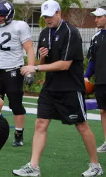 Offensive line coach Adam Cushing loved Paul Jorgensen's footwork as soon as he saw it on film.