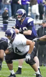 Evan Watkins completed 7-of-11 passes for 70 yards and a TD.