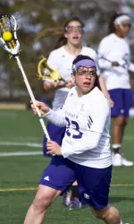 Junior Jessica Russo was 3-for-3 on free position shots Friday night on her way to career highs for points and goals (five).