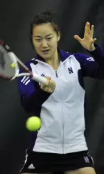 Stacey Lee clinched Northwestern's exciting 4-0 win over Notre Dame in the second round of the NCAA Championship Saturday.