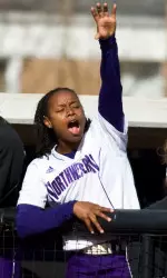 Robin Thompson in enjoying the best year of her career at Northwestern -- on the field and in the classroom.