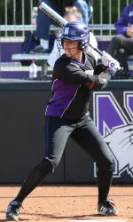 Kelly Quinn nearly tied the game Saturday with a ball that hit off the top of the fence in the seventh inning.