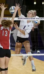 Stephanie Holthus was named to the Big Ten All-Freshman Team a year ago.