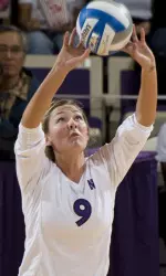 Madalyn Shalter set Northwestern to a .320 team hitting percentage in a sweep of Colgate Saturday afternoon at the Wildcat Classic.