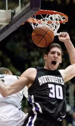 Davide Curletti scored 17 points against No. 6 Michigan State, including this dunk.