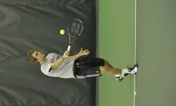 Alex Pasareanu clinched the match for Northwestern with his three-set singles victory.