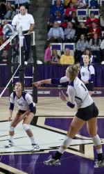 Stephanie Holthus leads the Big Ten in kills during conference play.