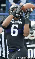 Tony Jones reeled in this touchdown pass from Trevor Siemian.