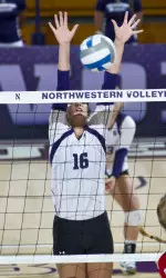 Savannah Paffen earned a career-high seven blocks in Sunday's win over Iowa.