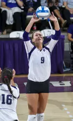 Madalyn Shalter collected her team-high 11th double-double of the season against Penn State.