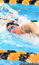 Junior Chase Stephens was a winner in the 200 free Friday against UIC and Western Kentucky.