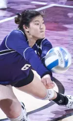 Julie Chin tallied a match-high 21 digs against the Boilermakers.