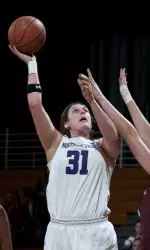 NU senior Dannielle Diamant leads the team in scoring, averaging 16.0 ppg.