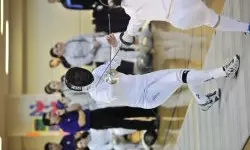 Sophomore Courtney Dumas finished third in the women's epée at the Remenyik Open.