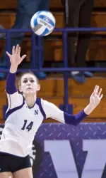 Katie Dutchman ranks fifth in the Big Ten with 0.31 aces per set.