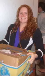 NU Swimming & Diving team members helped out at Boca Helping Hands during their training trip to Florida.