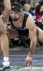 Marcus Shrewsbury defeated Campbell's John Merickel 5-3 in NU's 32-5 win over the Camels.