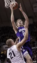 John Shurna's 30 points moved him to within 45 of Billy McKinney for the top spot on NU's career scoring list.