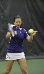 Belinda Niu won one of three singles matches for NU Sunday.