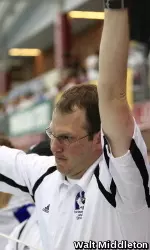 Northwestern head coach Jarod Schroeder is in his third season at the helm for the Wildcats.