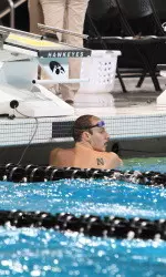 John Frutiger posted a career-best time in the 500 freestyle Thursday with a mark of 4:23.31.