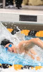 Chase Stephens swam the bonus final of the 100 freestyle and on the 400 freestyle relay team Saturday.